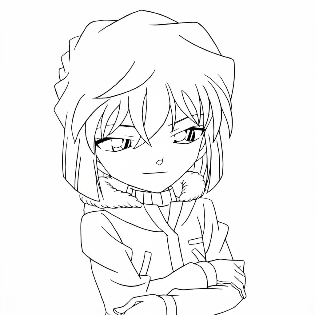 Coloriage Ai Haibara Bon