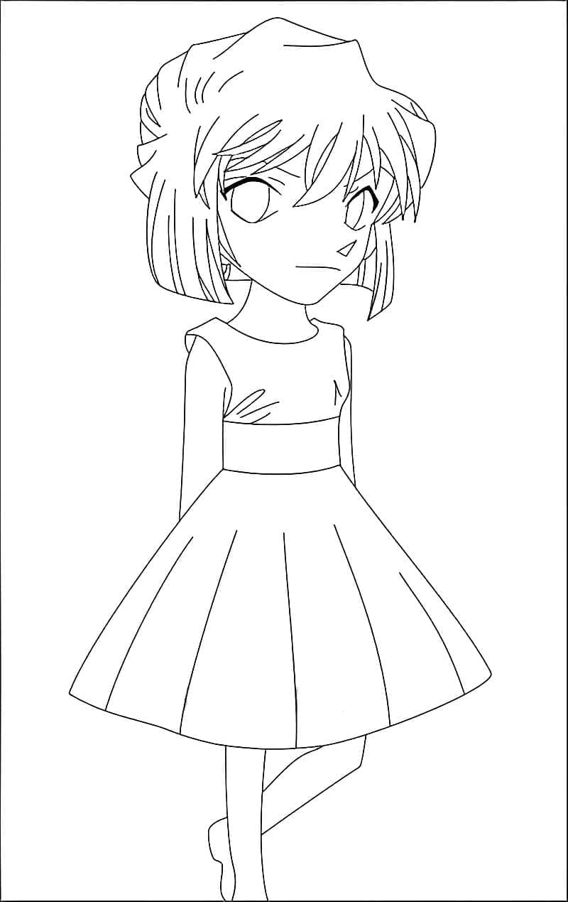 Coloriage Ai Haibara dans Anime Detective Conan