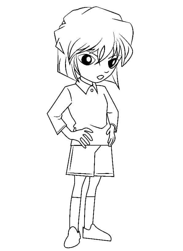 Coloriage Ai Haibara dans Detective Conan