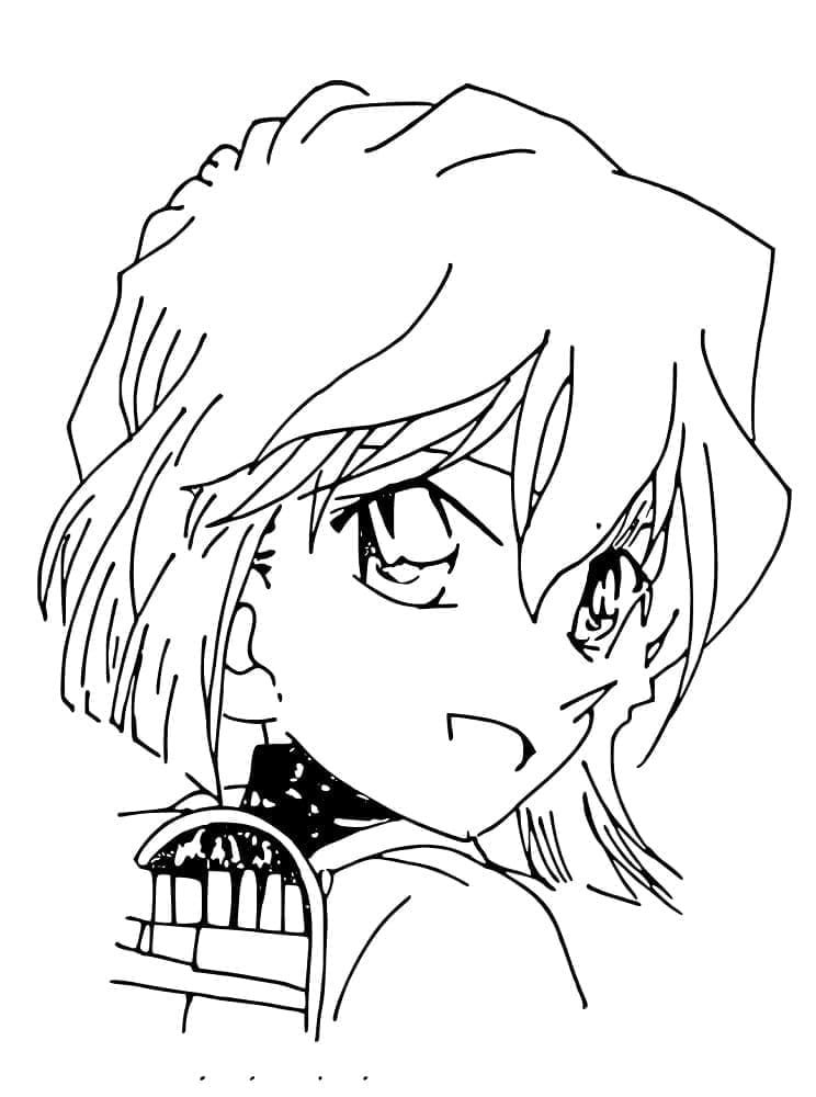 Coloriage Ai Haibara de Anime Detective Conan