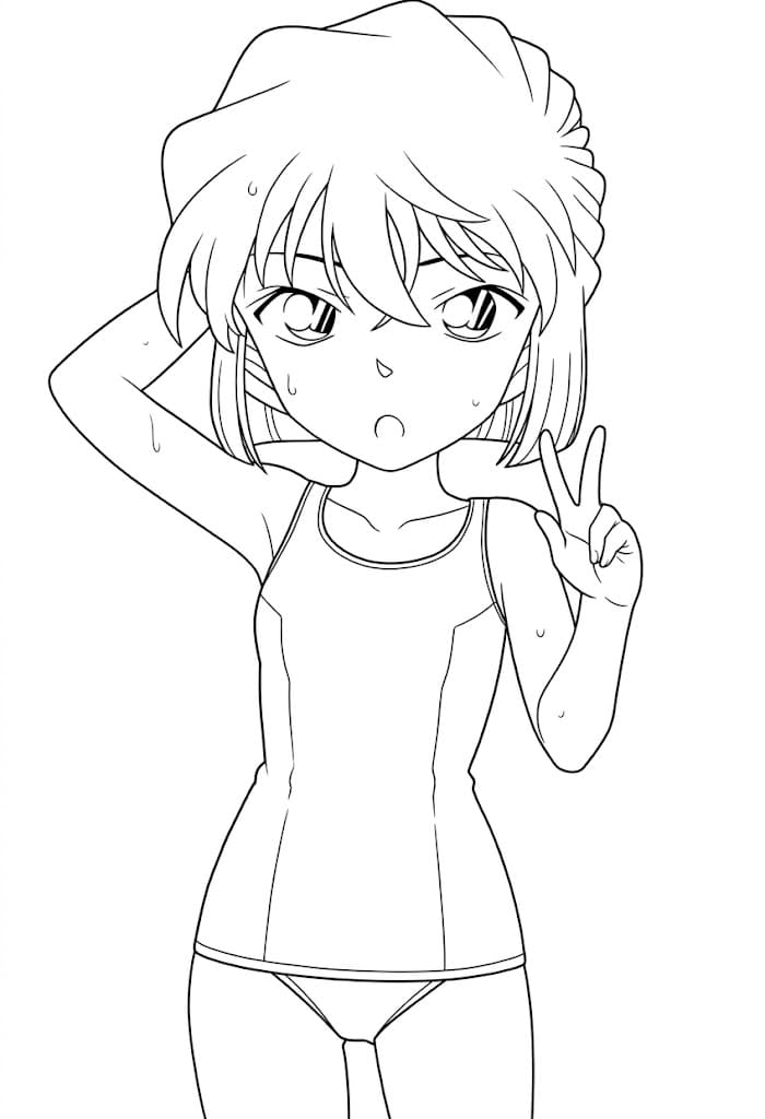 Coloriage Ai Haibara gratuite