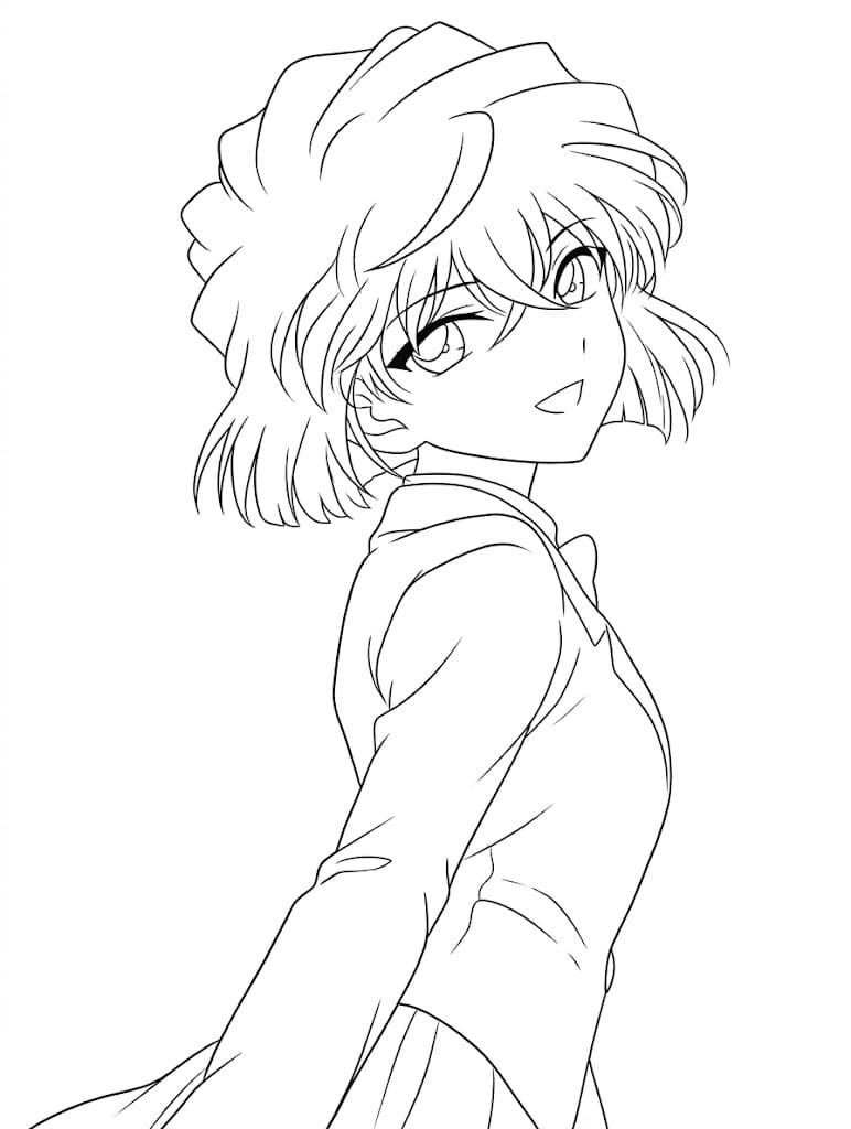 Coloriage Ai Haibara Imprimer