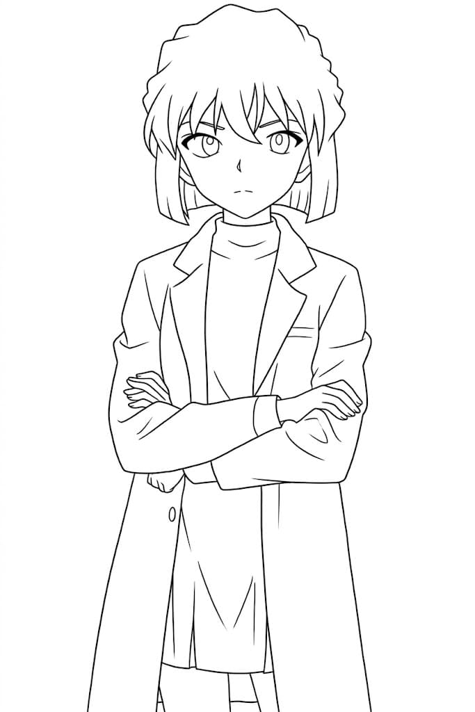 Coloriage Ai Haibara jeune