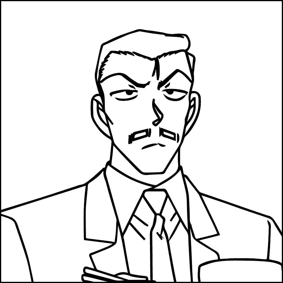 Coloriage Amusant Kogoro Mouri