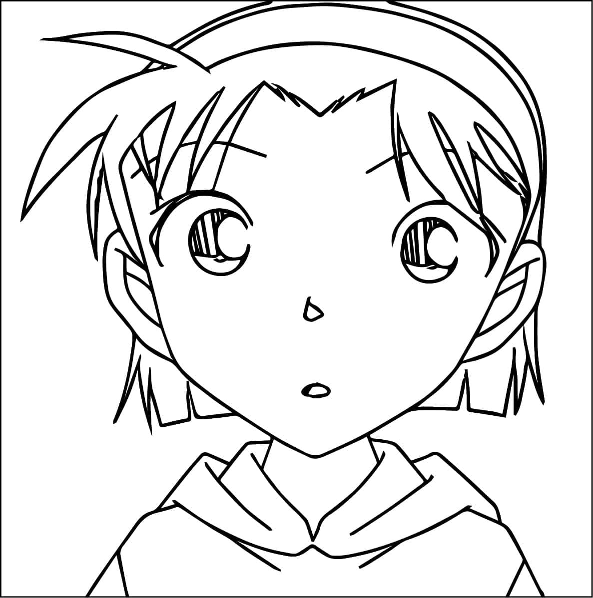 Coloriage Ayumi Yoshida dans Anime Detective Conan