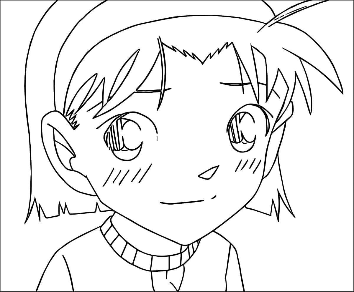 Coloriage Ayumi Yoshida dans Detective Conan