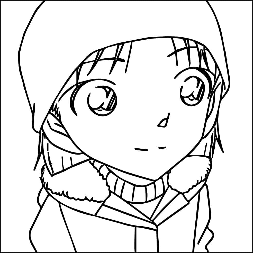 Coloriage Ayumi Yoshida de Anime Detective Conan