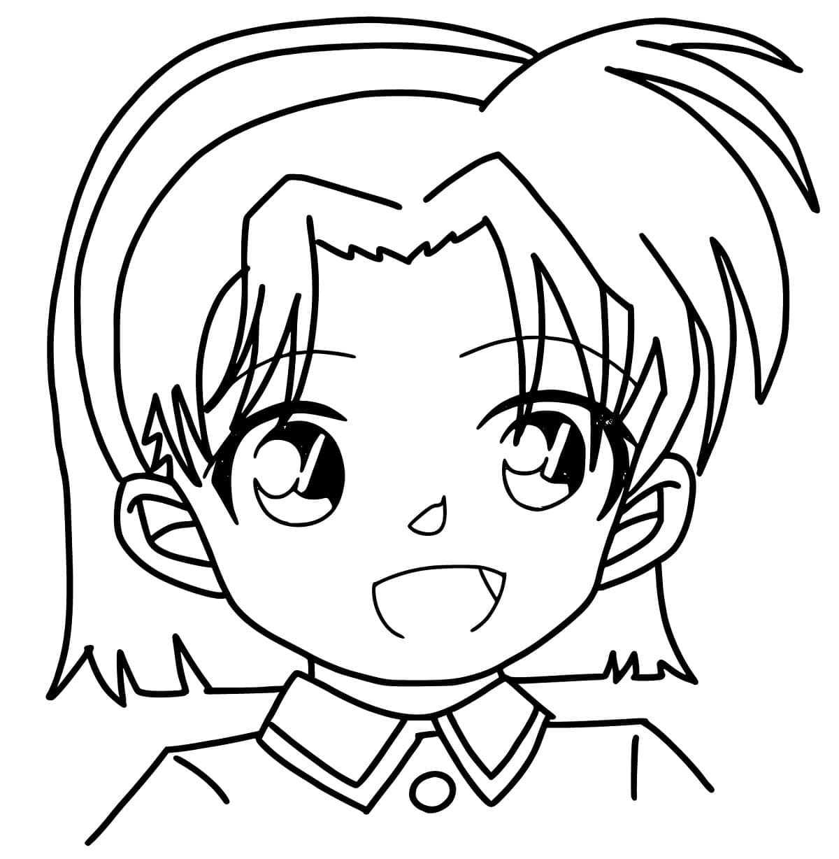 Coloriage Ayumi Yoshida de Detective Conan