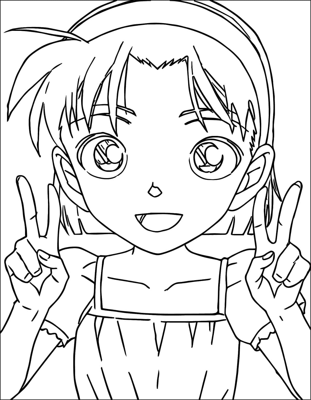 Coloriage Ayumi Yoshida Detective Conan