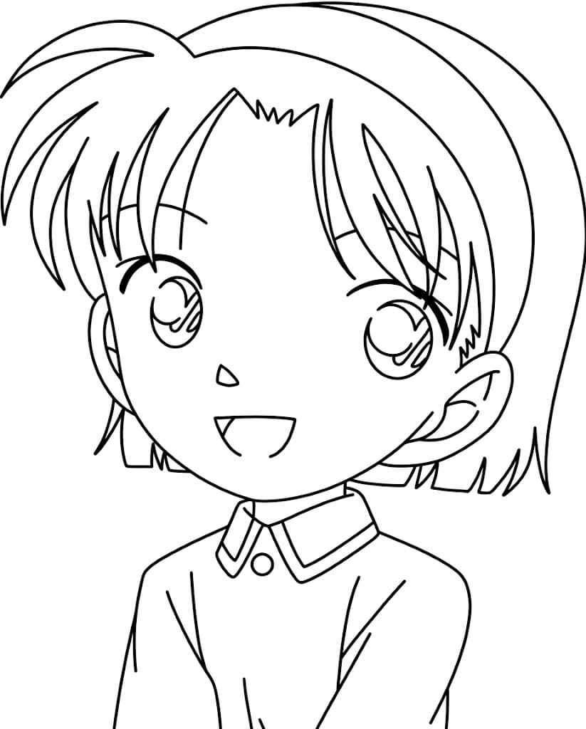 Coloriage Ayumi Yoshida Mignonne