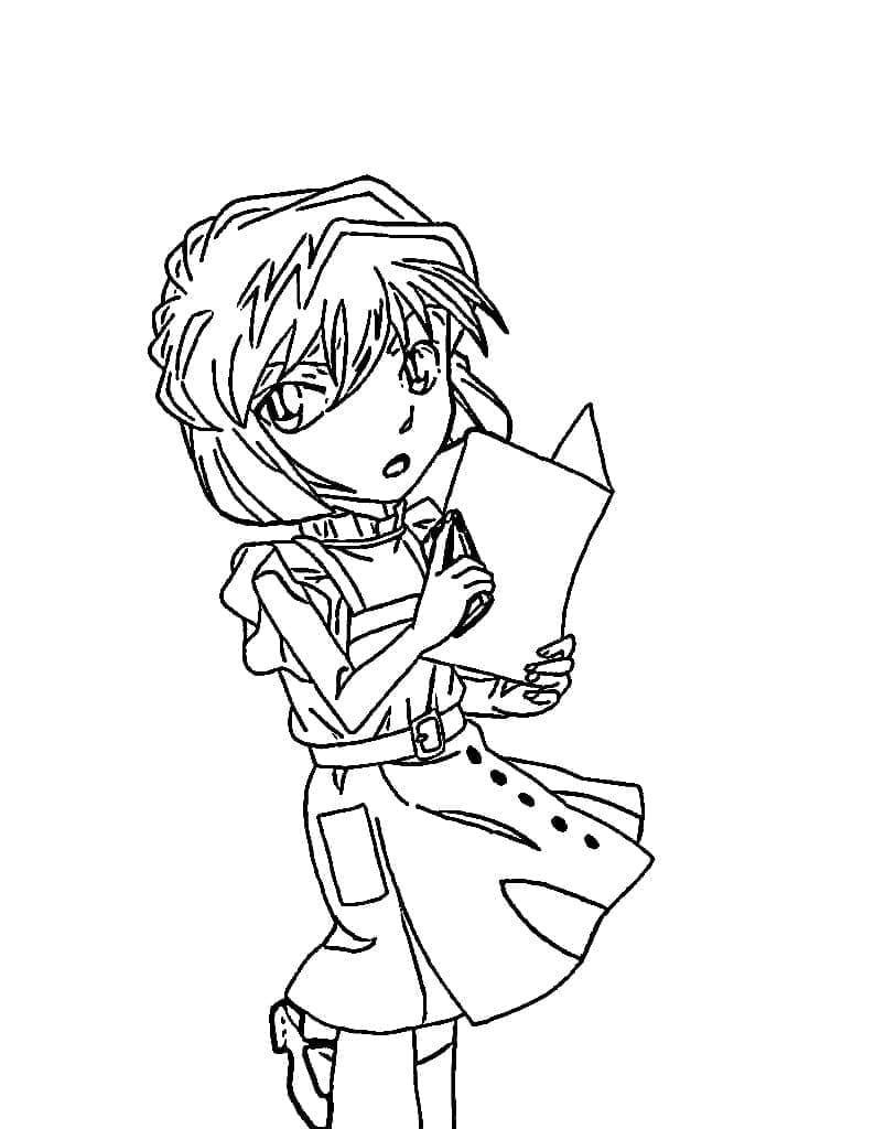 Coloriage Beau Ai Haibara