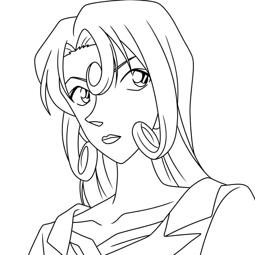 Coloriage Comédie de Yukiko Kudo