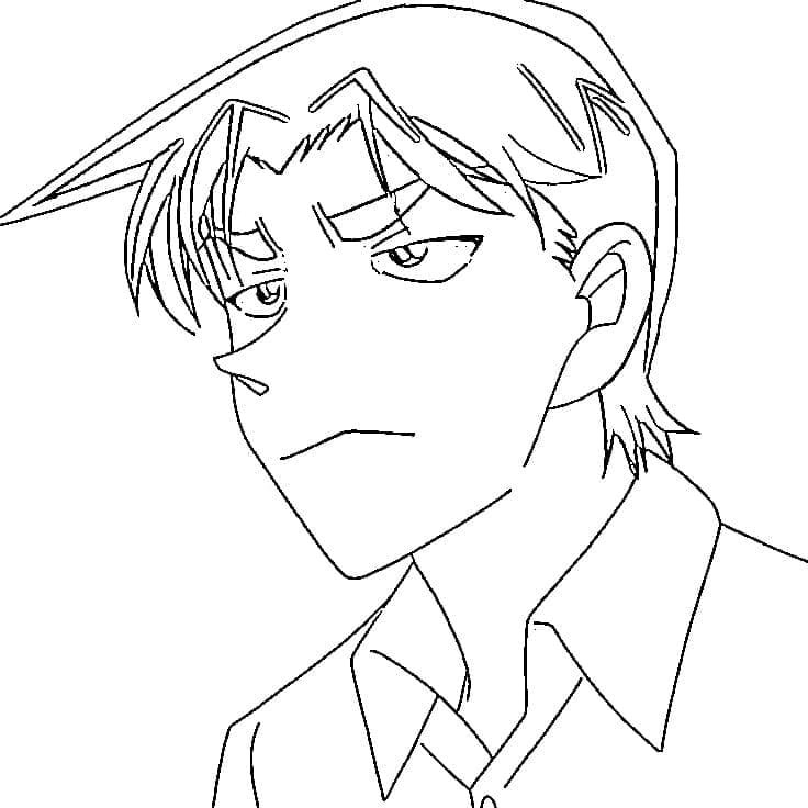 Coloriage Drôle Heiji Hattori