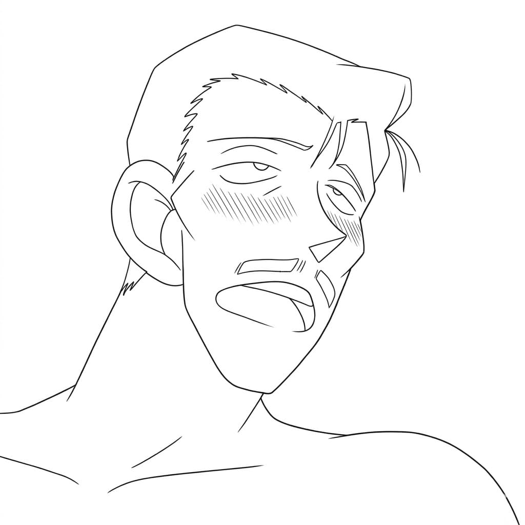Coloriage Estampe Kogoro Mouri