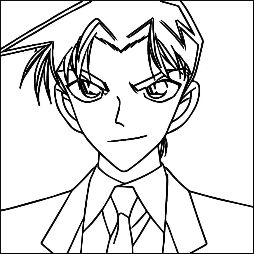 Coloriage Génial Heiji Hattori