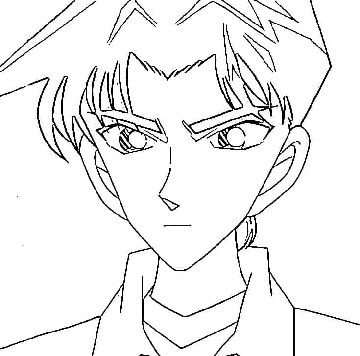 Coloriage Gratuit Heiji Hattori