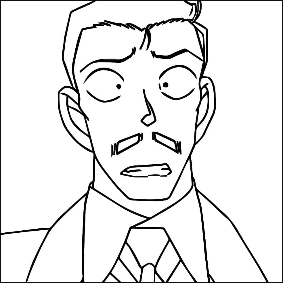 Coloriage Gratuit Kogoro Mouri