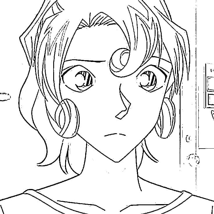 Coloriage Gratuite Yukiko Kudo