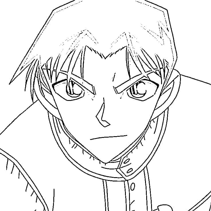Coloriage Heiji Hattori dans Anime Detective Conan
