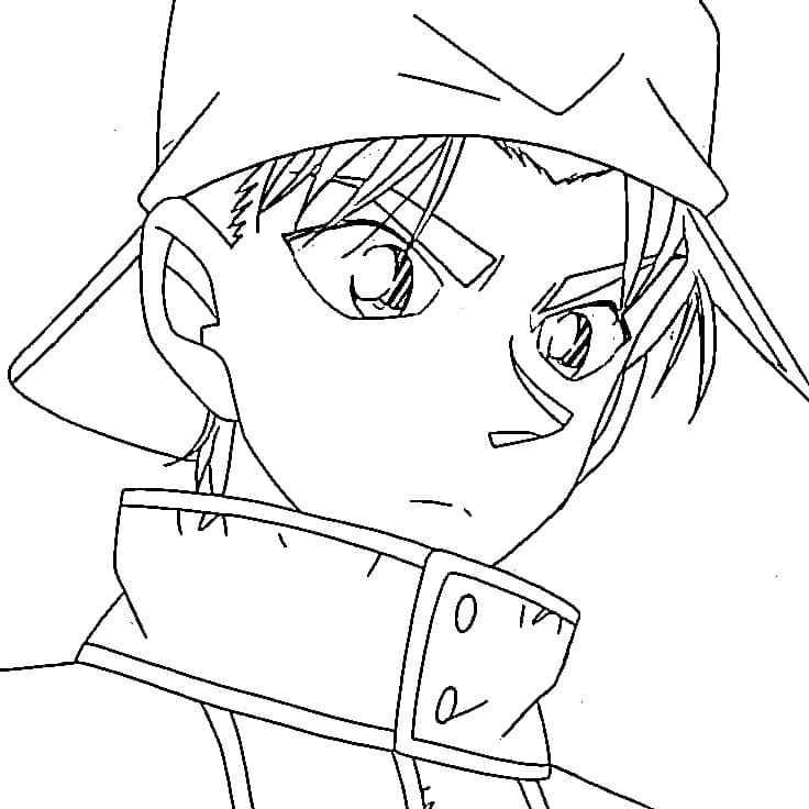 Coloriage Heiji Hattori dans Detective Conan