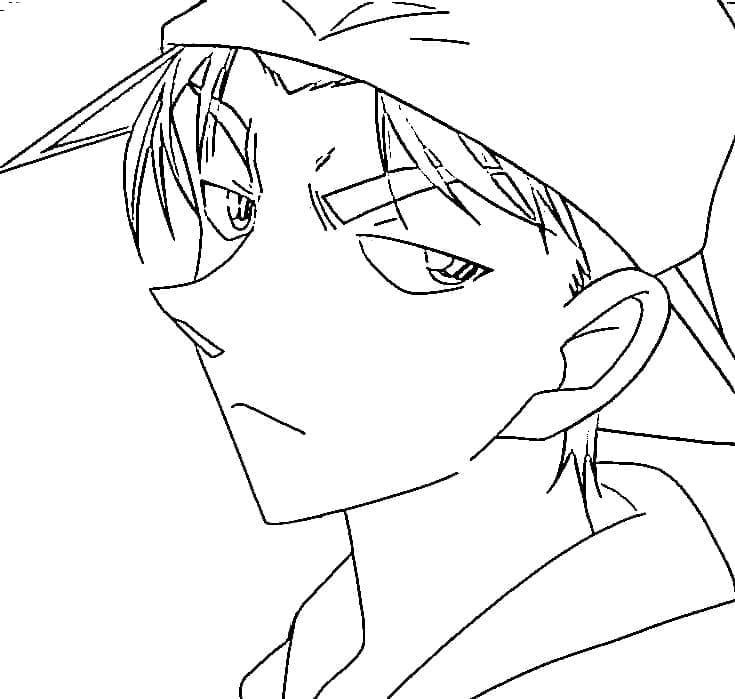 Coloriage Heiji Hattori de Anime Conan