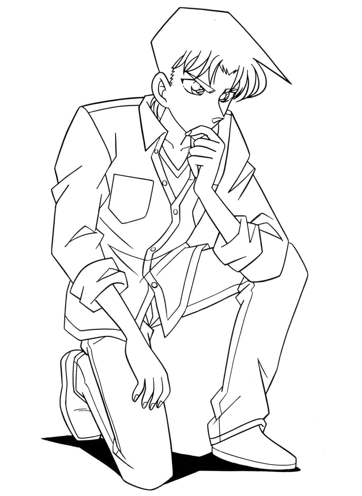 Coloriage Heiji Hattori de Detective Conan