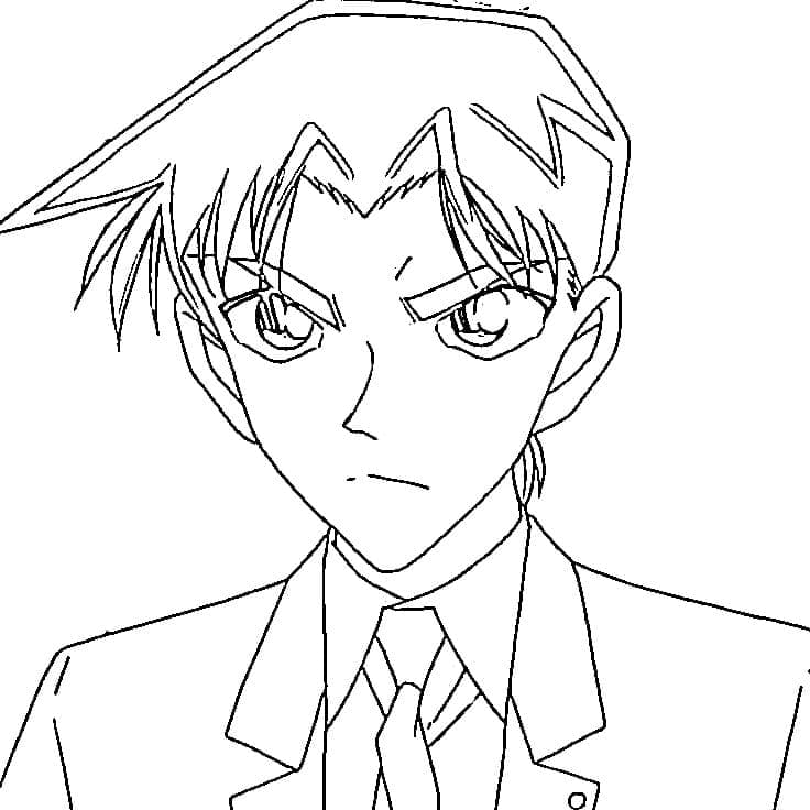 Coloriage Heiji Hattori est Cool