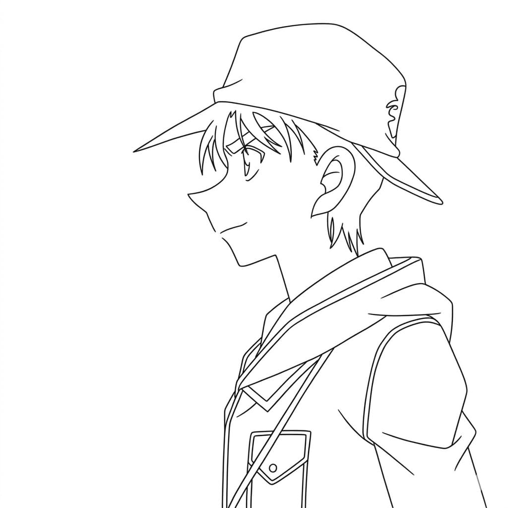 Coloriage Heiji Hattori gentil
