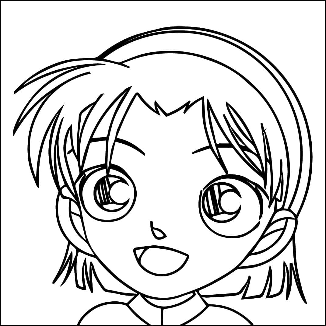 Coloriage Heureuse Ayumi Yoshida