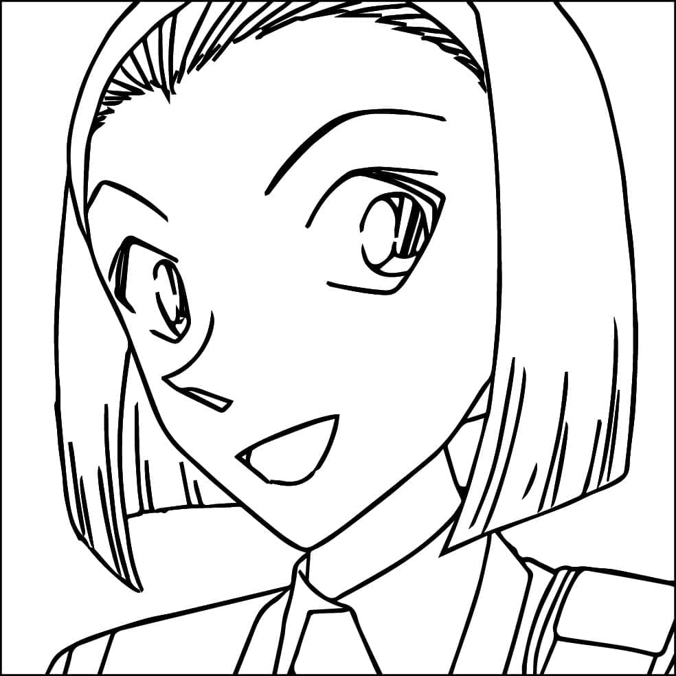 Coloriage Heureuse Sonoko Suzuki