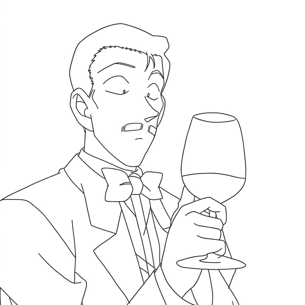 Coloriage Homme Kogoro Mouri