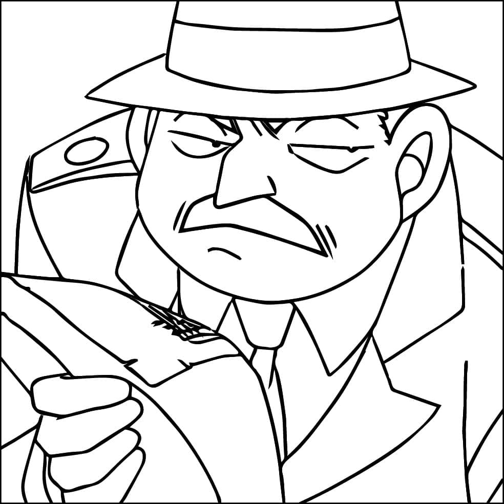 Coloriage Imprimable gratuit Juzo Megure