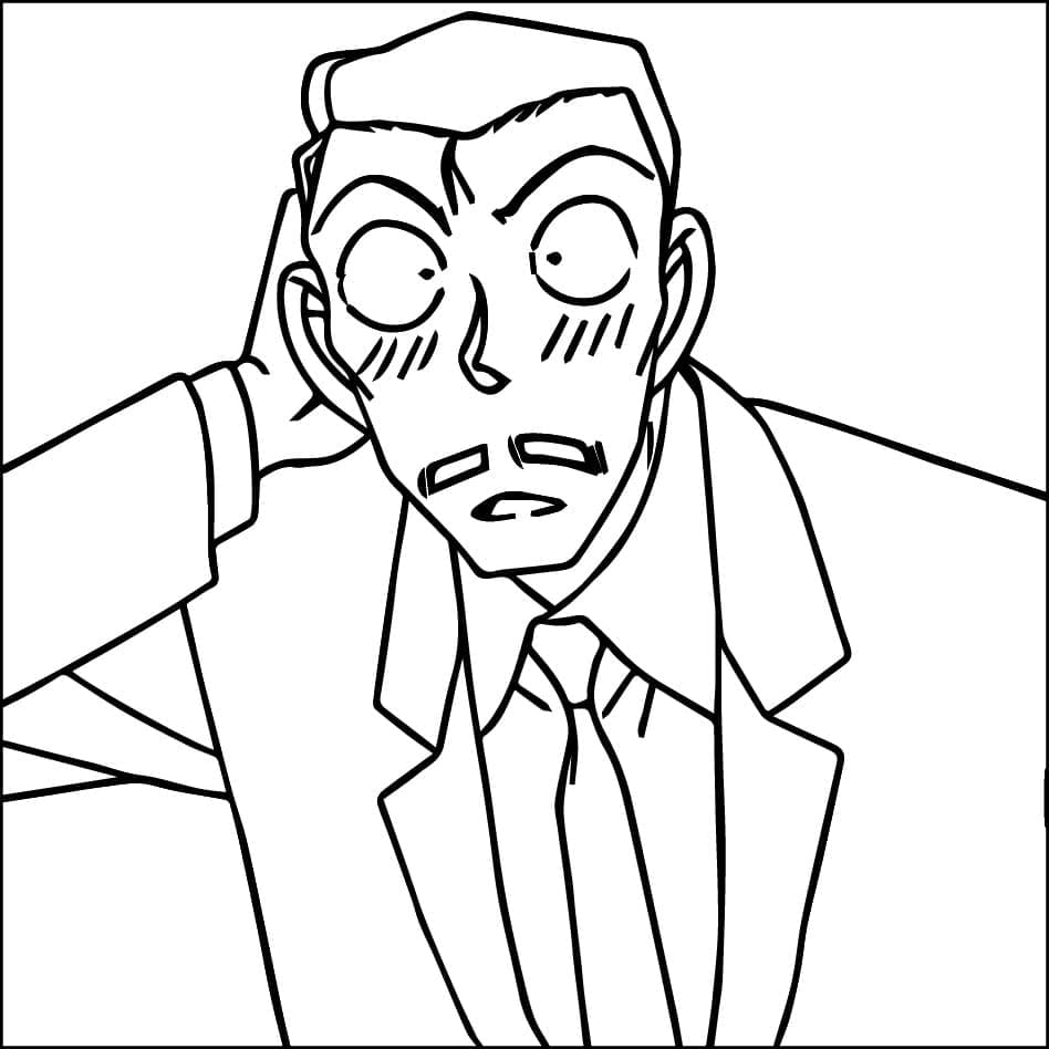 Coloriage Imprimable gratuit Kogoro Mouri