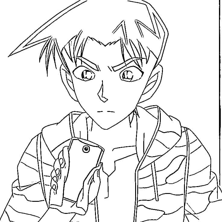 Coloriage Imprimer Heiji Hattori