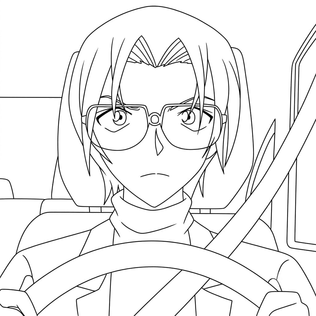 Coloriage Jodie Starling au volant