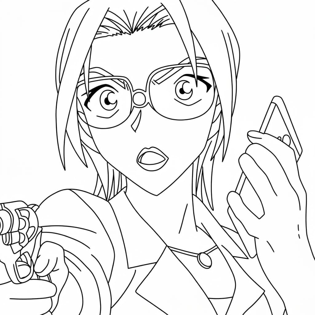 Coloriage Jodie Starling travaille
