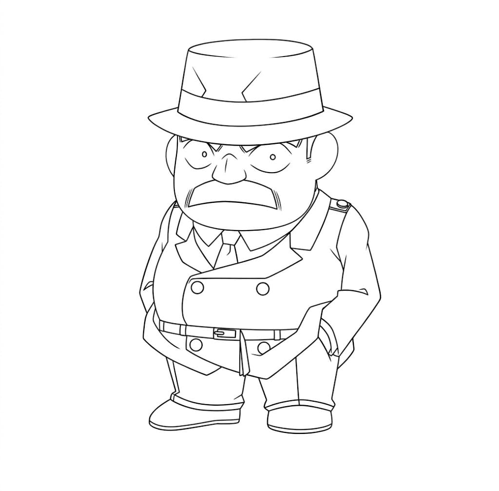 Coloriage Juzo Megure Chibi