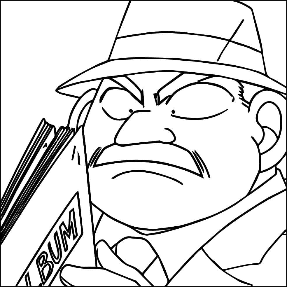 Coloriage Juzo Megure Imprimable gratuit