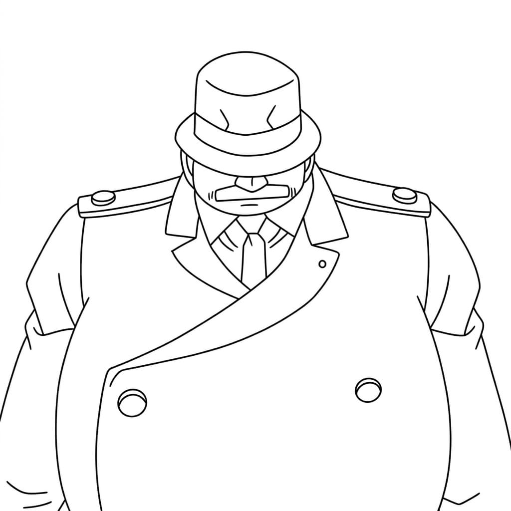 Coloriage Juzo Megure pensées