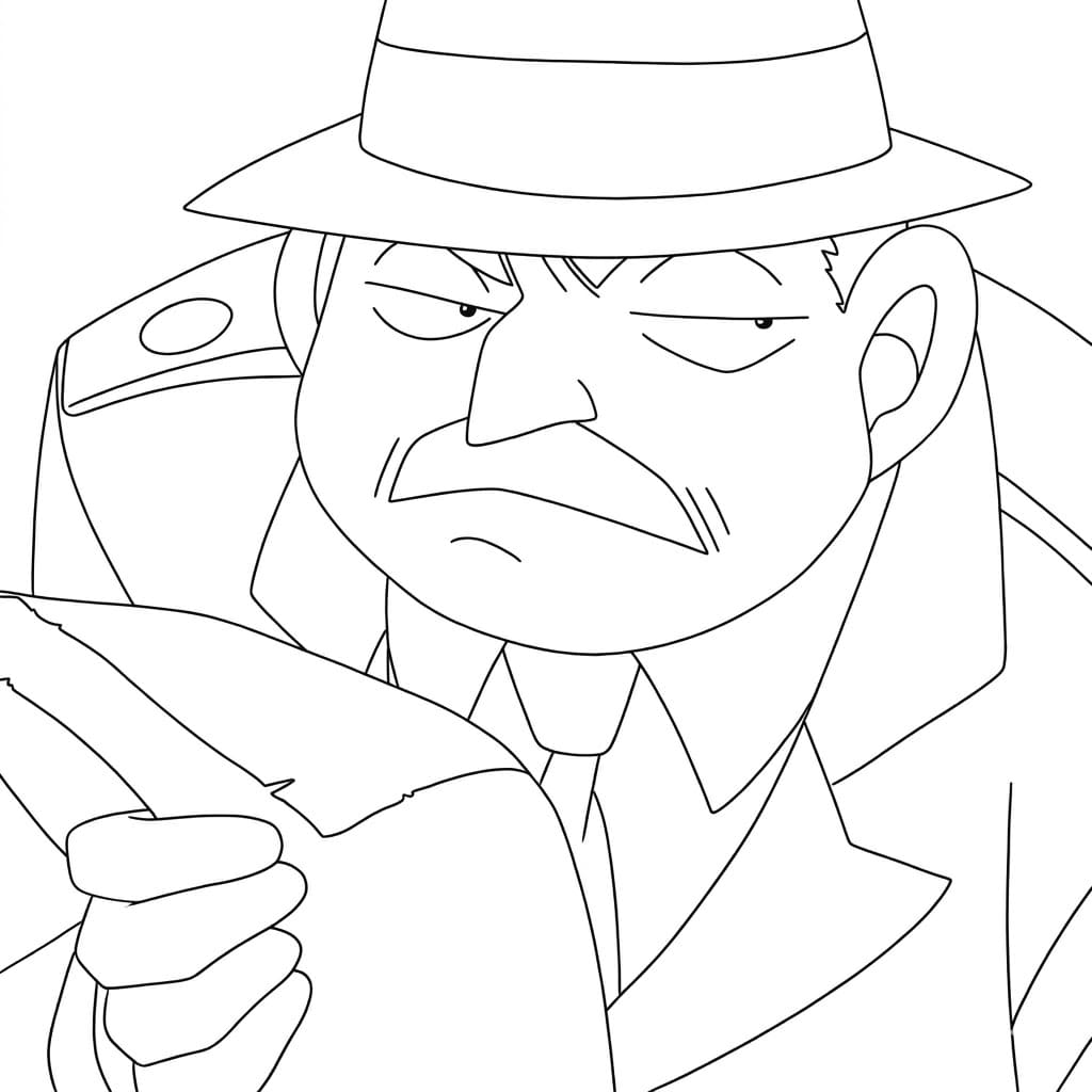 Coloriage Juzo Megure très gentil