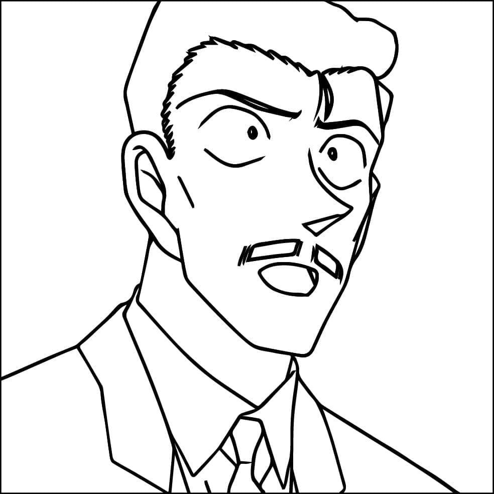 Coloriage Kogoro Mouri Affronter