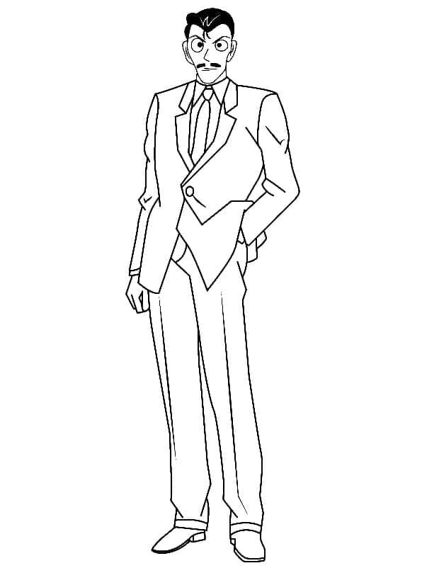 Coloriage Kogoro Mouri de Detective Conan