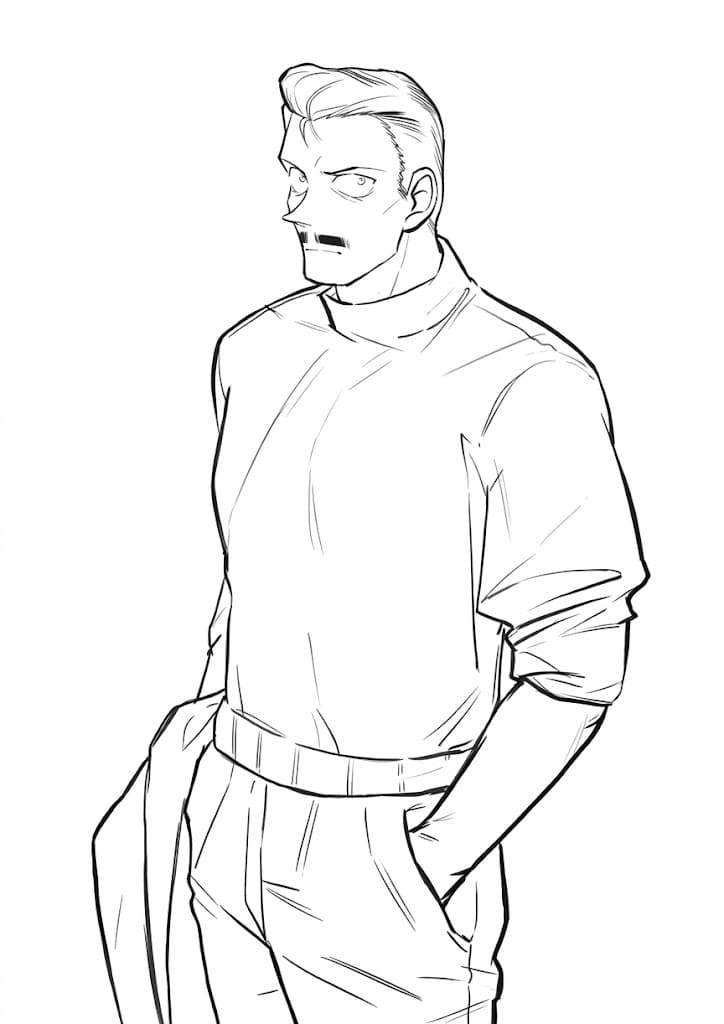 Coloriage Kogoro Mouri est cool
