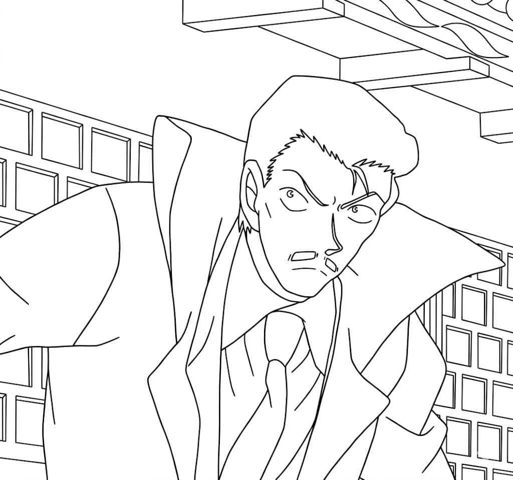 Coloriage Kogoro Mouri imprimable