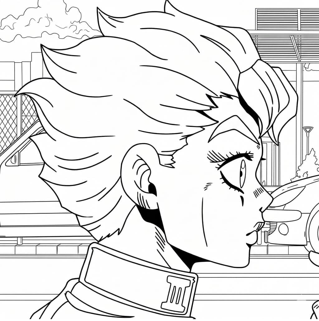 Coloriage Koichi Hirose de Anime Jojo