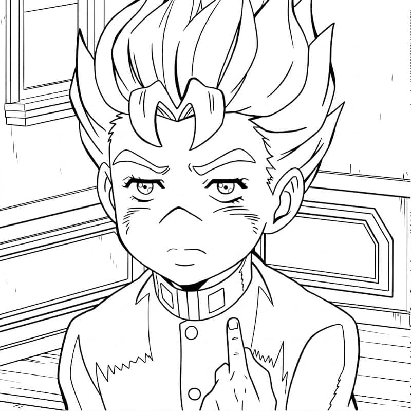 Coloriage Koichi Hirose de Jojo