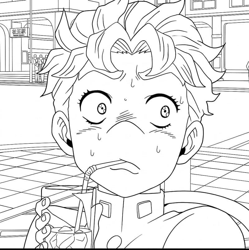Coloriage Koichi Hirose Drôle