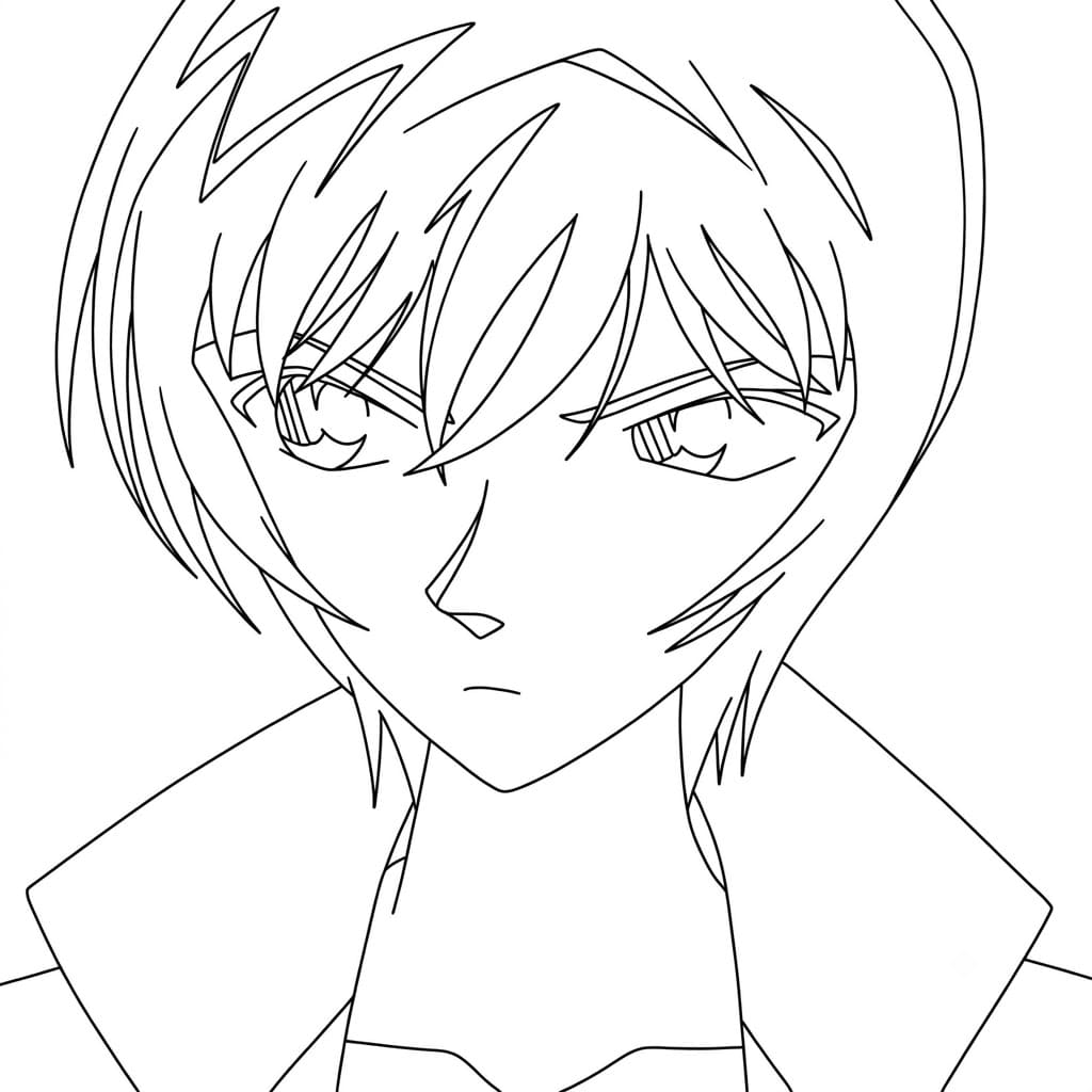 Coloriage Le visage de Miwako Sato