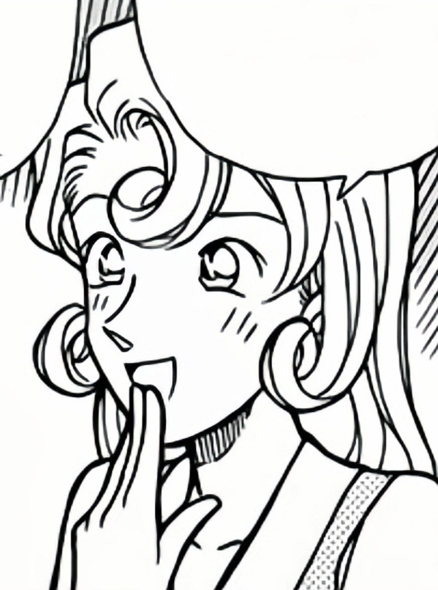 Coloriage L'espiègle Yukiko Kudo