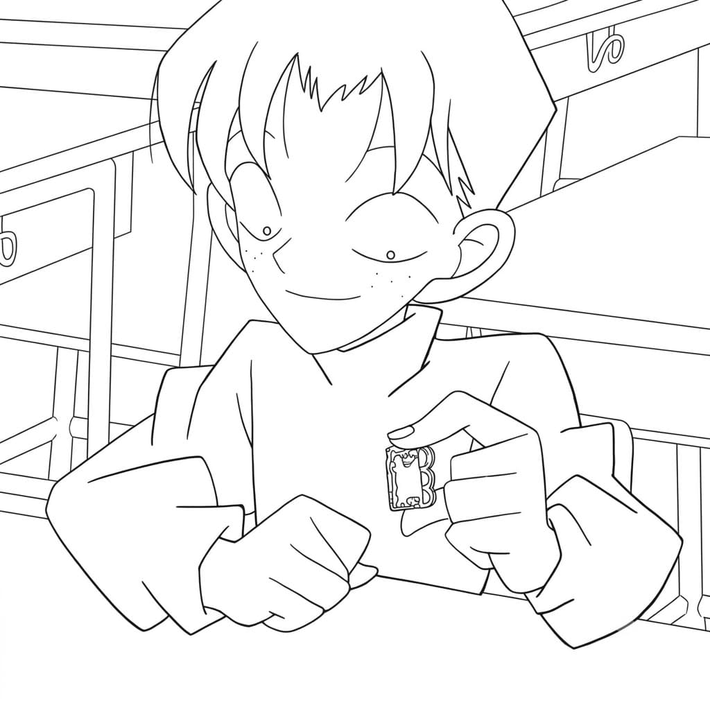 Coloriage Mitsuhiko Tsuburaya Adorable